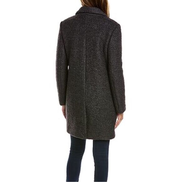 Marc New York Paige Wool Boucle Notch Long Coat Size 12 - Picture 2 of 8